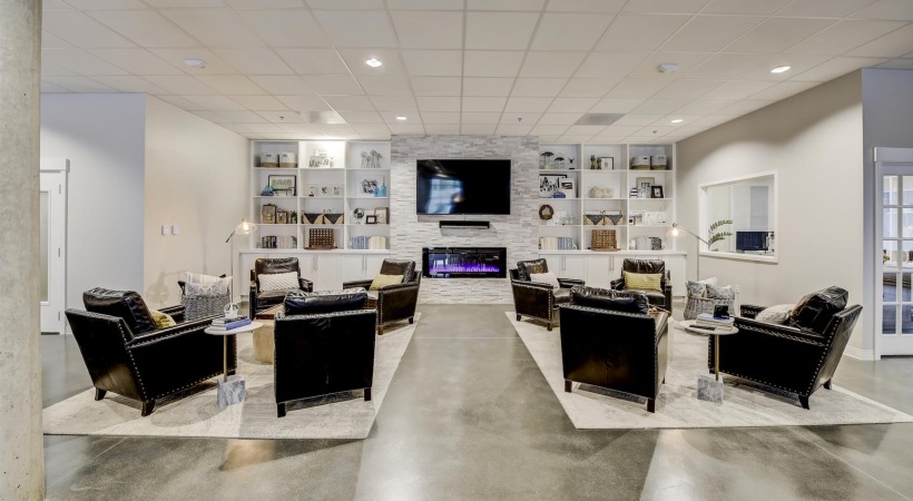 a spacious media and reading area